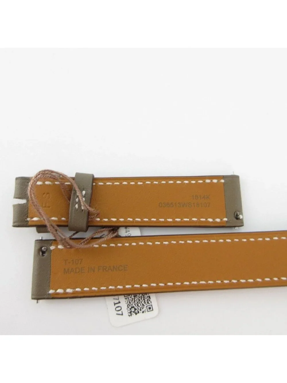 Hermes Watch PM Replacement Strap Double Tour 2 Heavy Wrap Swift Leather Etoupe
